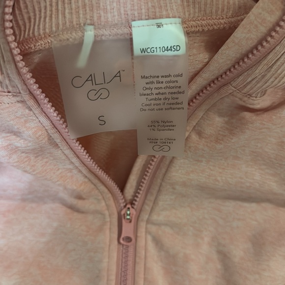 Calia pink small half zip tee long sleeve - Picture 2 of 2